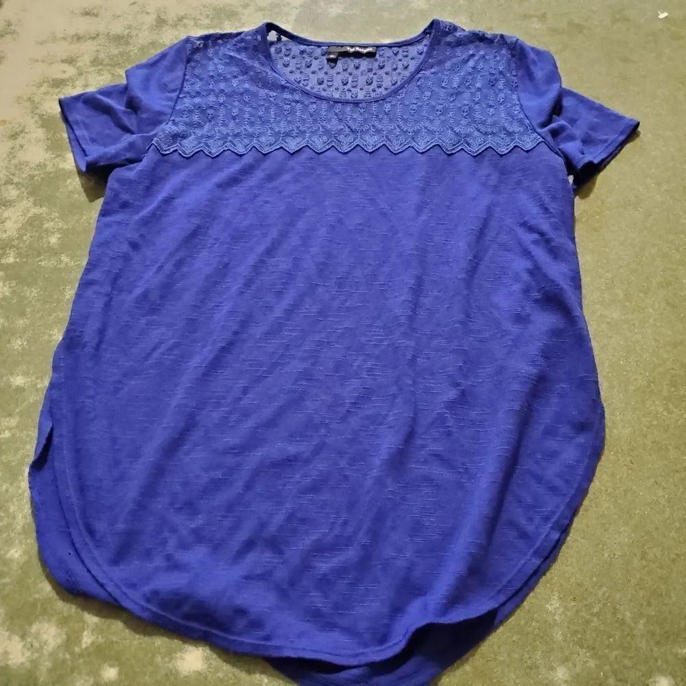 The Kooples blueâlaceâtopâtshirtâszâMedium